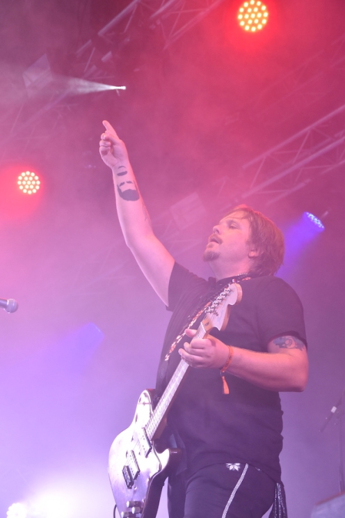 Alex Haglund på By Lightnings konsert på Arvika Hamnfest 2019. Foto: David Fryxelius.